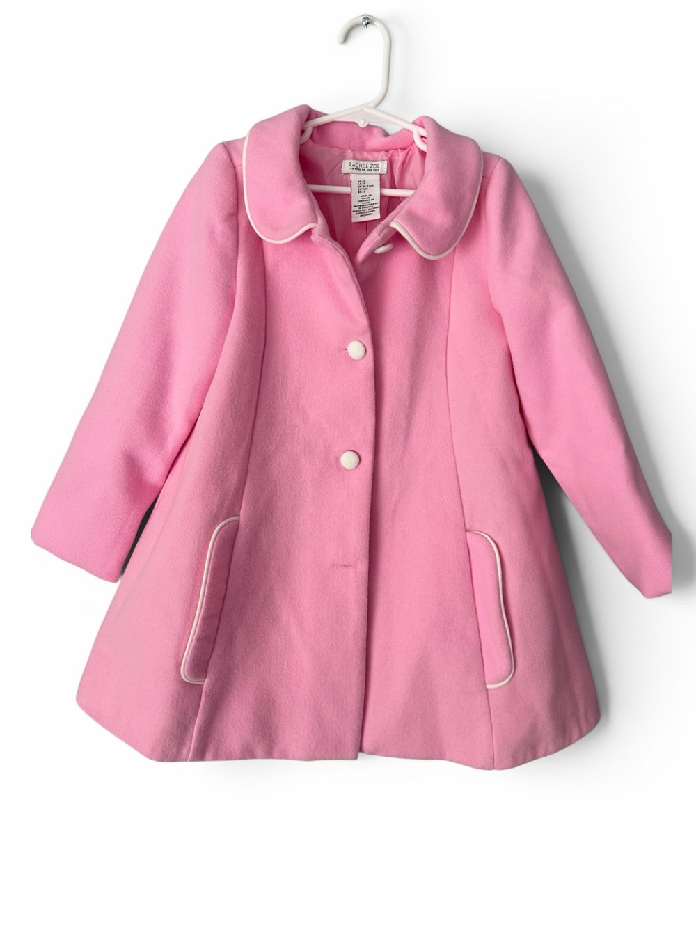 Rachel Zoe New York Los Angeles Girls Pink Dress Coat Size 7